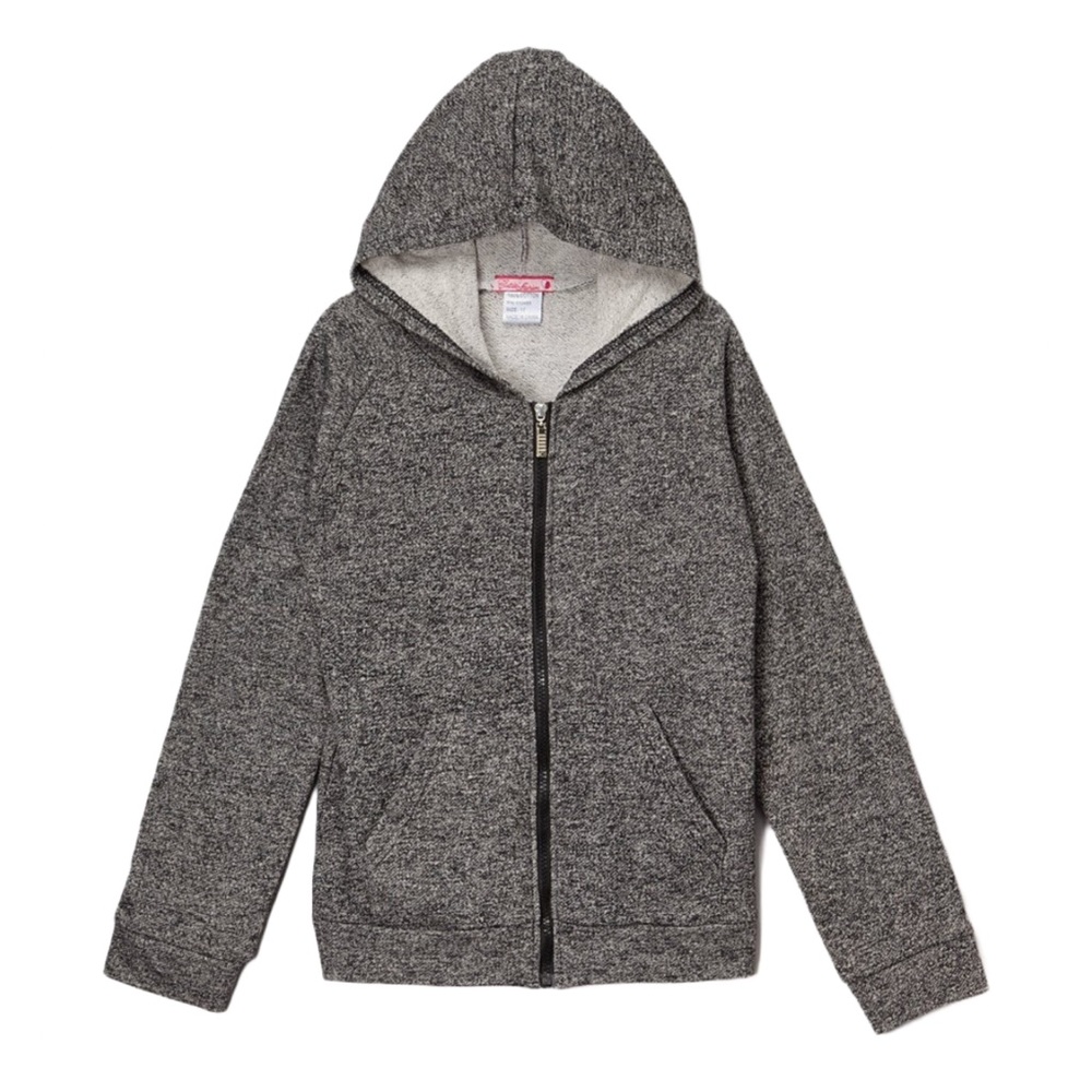 NEW Black Zip-Up Hoodie - Girls Size 4